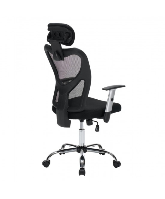 ΚΑΡΕΚΛΑ ΓΡΑΦΕΙΟΥ CUORE HM1207.01 ΜΑΥΡΟΣ ΣΚΕΛΕΤΟΣ-ΜΑΥΡΟ MESH 63x61x125Υεκ