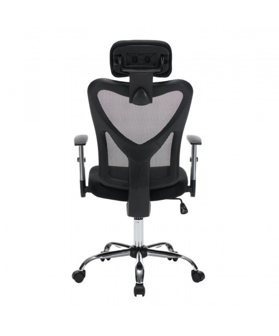 ΚΑΡΕΚΛΑ ΓΡΑΦΕΙΟΥ CUORE HM1207.01 ΜΑΥΡΟΣ ΣΚΕΛΕΤΟΣ-ΜΑΥΡΟ MESH 63x61x125Υεκ