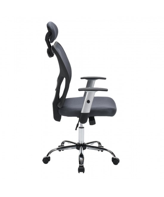 ΚΑΡΕΚΛΑ ΓΡΑΦΕΙΟΥ CUORE HM1207.02 ΜΑΥΡΟΣ ΣΚΕΛΕΤΟΣ-ΓΚΡΙ MESH 63x61x125Υεκ