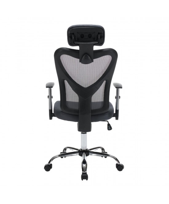 ΚΑΡΕΚΛΑ ΓΡΑΦΕΙΟΥ CUORE HM1207.02 ΜΑΥΡΟΣ ΣΚΕΛΕΤΟΣ-ΓΚΡΙ MESH 63x61x125Υεκ