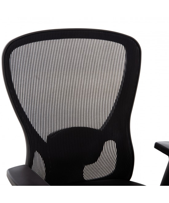 ΚΑΡΕΚΛΑ ΓΡΑΦΕΙΟΥ KRAM HM1208.01 ΜΑΥΡΟΣ ΣΚΕΛΕΤΟΣ--ΜΑΥΡΟ MESH 64x64x100-108Υεκ.