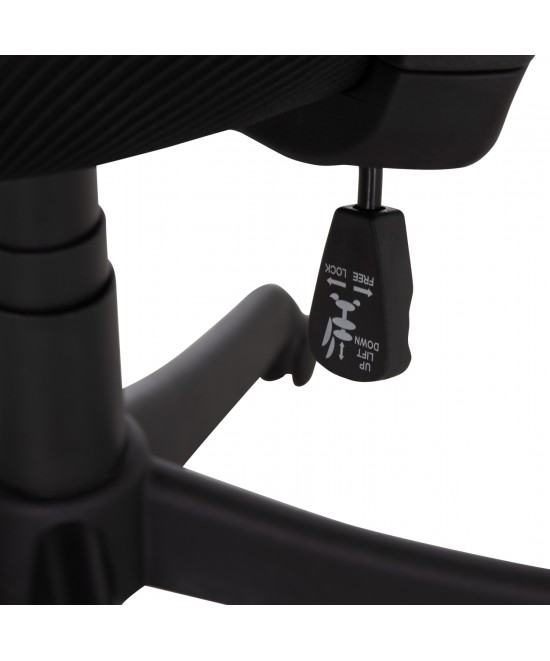 ΚΑΡΕΚΛΑ ΓΡΑΦΕΙΟΥ KRAM HM1208.01 ΜΑΥΡΟΣ ΣΚΕΛΕΤΟΣ--ΜΑΥΡΟ MESH 64x64x100-108Υεκ.