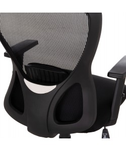 ΚΑΡΕΚΛΑ ΓΡΑΦΕΙΟΥ KRAM HM1208.01 ΜΑΥΡΟΣ ΣΚΕΛΕΤΟΣ--ΜΑΥΡΟ MESH 64x64x100-108Υεκ.