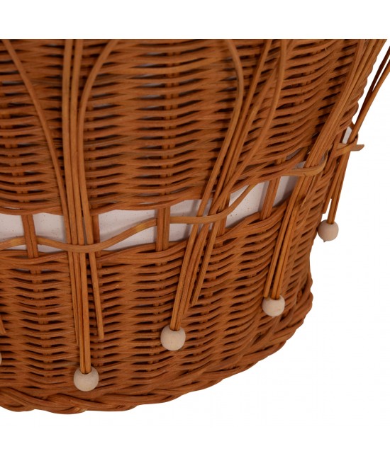 ΤΡΑΠΕΖΙ ΣΑΛΟΝΙΟΥ PERRAL HM18164.02L FIBER CEMENT ΛΕΥΚΟ-ΦΥΣΙΚΟ RATTAN--Φ55x45Υεκ