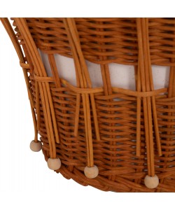 ΤΡΑΠΕΖΙ ΒΟΗΘΗΤΙΚΟ PERRAL HM18164.02S FIBER CEMENT ΛΕΥΚΟ-ΦΥΣΙΚΟ RATTAN--Φ42x36Υεκ