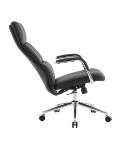 ΚΑΡΕΚΛΑ ΓΡΑΦΕΙΟΥ MEITE HM18353.01 ΜΑΥΡΟ PU ΔΕΡΜΑ--ΒΑΣΗ ΧΡΩΜΙΟΥ 66x71x127Υεκ