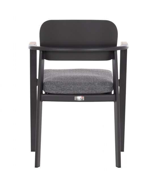 ΠΟΛΥΘΡΟΝΑ ΤΡΑΠΕΖΑΡΙΑΣ ELARA HM6414.01 ΓΚΡΙ ΑΛΟΥΜΙΝΙΟ-OLEFIN--ΞΥΛΟ TEAK 56x62x78Υεκ.