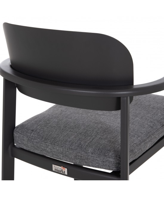 ΠΟΛΥΘΡΟΝΑ ΤΡΑΠΕΖΑΡΙΑΣ ELARA HM6414.01 ΓΚΡΙ ΑΛΟΥΜΙΝΙΟ-OLEFIN--ΞΥΛΟ TEAK 56x62x78Υεκ.