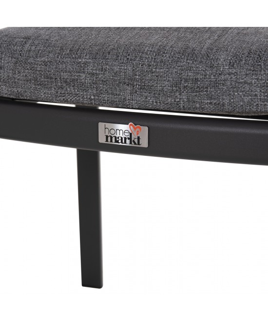 ΠΟΛΥΘΡΟΝΑ ΤΡΑΠΕΖΑΡΙΑΣ ELARA HM6414.01 ΓΚΡΙ ΑΛΟΥΜΙΝΙΟ-OLEFIN--ΞΥΛΟ TEAK 56x62x78Υεκ.