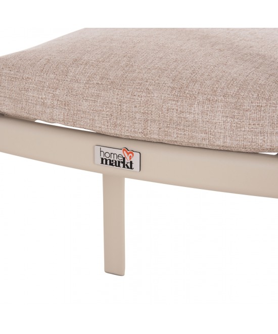 ΠΟΛΥΘΡΟΝΑ ΤΡΑΠΕΖΑΡΙΑΣ ELARA HM6414.05 ΜΠΕΖ ΑΛΟΥΜΙΝΙΟ-OLEFIN--ΞΥΛΟ TEAK 56x62x78Υεκ.