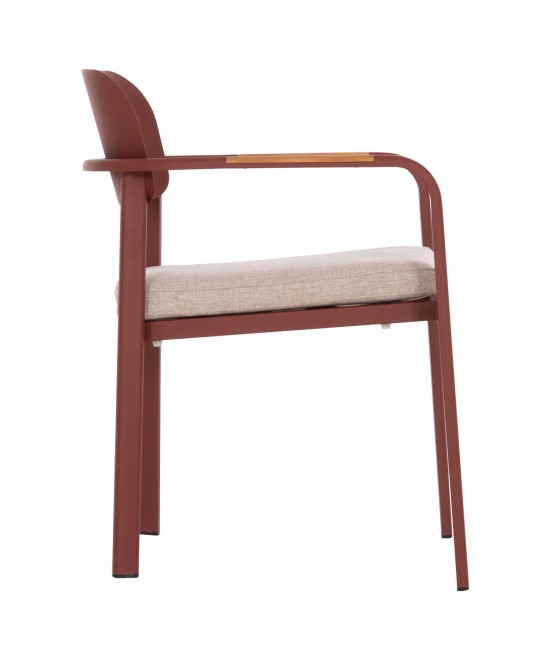 ΠΟΛΥΘΡΟΝΑ ΤΡΑΠΕΖΑΡΙΑΣ ELARA HM6414.07 ΚΕΡΑΜΙΔΙ ΑΛΟΥΜΙΝΙΟ-ΜΠΕΖ OLEFIN--TEAK 56x62x78Υεκ