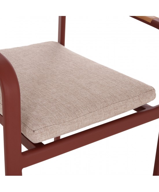 ΠΟΛΥΘΡΟΝΑ ΤΡΑΠΕΖΑΡΙΑΣ ELARA HM6414.07 ΚΕΡΑΜΙΔΙ ΑΛΟΥΜΙΝΙΟ-ΜΠΕΖ OLEFIN--TEAK 56x62x78Υεκ