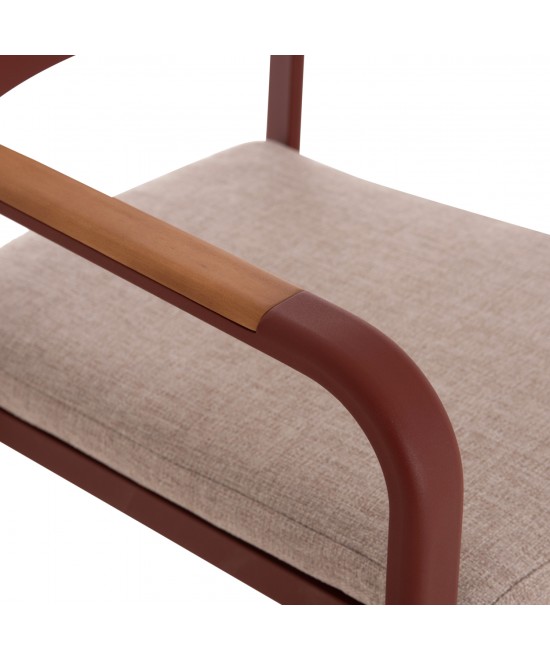 ΠΟΛΥΘΡΟΝΑ ΤΡΑΠΕΖΑΡΙΑΣ ELARA HM6414.07 ΚΕΡΑΜΙΔΙ ΑΛΟΥΜΙΝΙΟ-ΜΠΕΖ OLEFIN--TEAK 56x62x78Υεκ