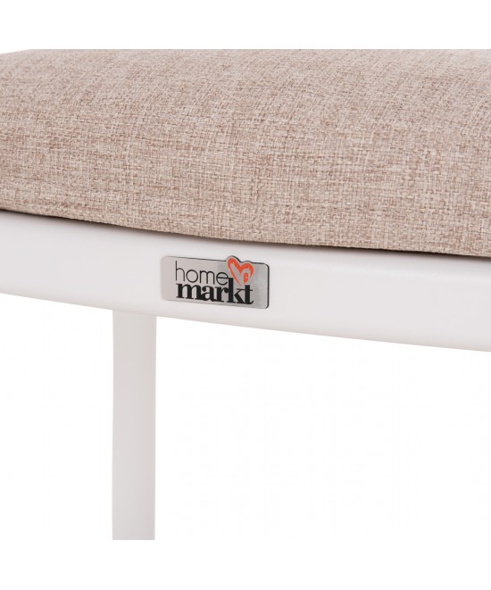 ΠΟΛΥΘΡΟΝΑ ΤΡΑΠΕΖΑΡΙΑΣ ELARA HM6414.02 ΛΕΥΚΟ ΑΛΟΥΜΙΝΙΟ-ΜΠΕΖ OLEFIN--TEAK 56x62x78Υεκ