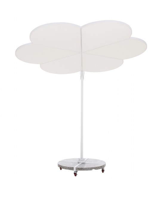 ΟΜΠΡΕΛΑ ΜΕ ΒΑΣΗ ΣΕΙΡΑ CANNOPY (flower) HM21286.02 ΑΛΟΥΜΙΝΙΟ-ΓΡΑΝΙΤΗΣ-ΛΕΥΚΟ 2,38x2,2μ