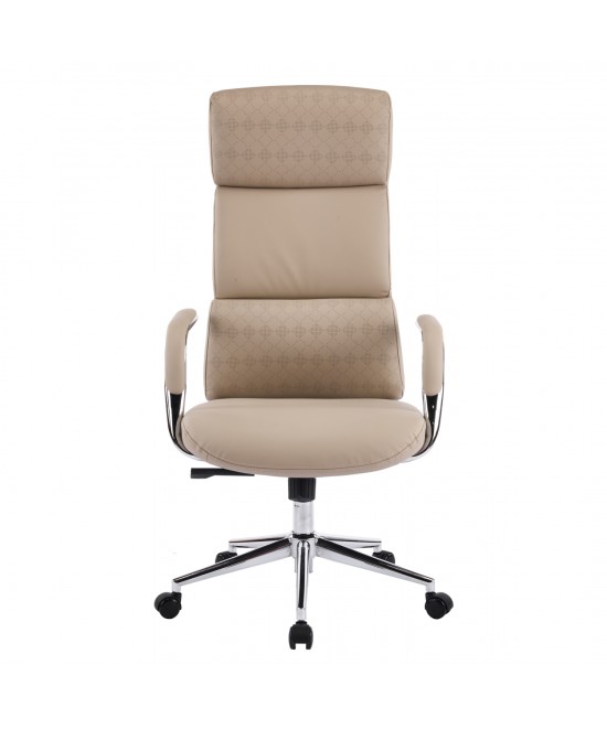 ΚΑΡΕΚΛΑ ΓΡΑΦΕΙΟΥ MEITE HM18353.02 ΜΠΕΖ PU ΔΕΡΜΑ--ΒΑΣΗ ΧΡΩΜΙΟΥ 66x71x127Υεκ