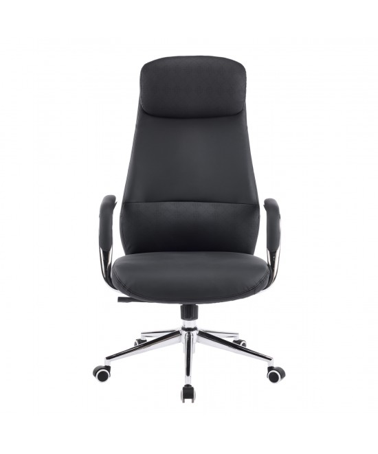 ΚΑΡΕΚΛΑ ΓΡΑΦΕΙΟΥ SONTY HM18354.01 ΜΑΥΡΟ PU ΔΕΡΜΑ--ΒΑΣΗ ΧΡΩΜΙΟΥ 64x68x125Υεκ