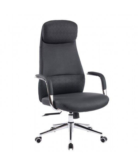 ΚΑΡΕΚΛΑ ΓΡΑΦΕΙΟΥ SONTY HM18354.01 ΜΑΥΡΟ PU ΔΕΡΜΑ--ΒΑΣΗ ΧΡΩΜΙΟΥ 64x68x125Υεκ