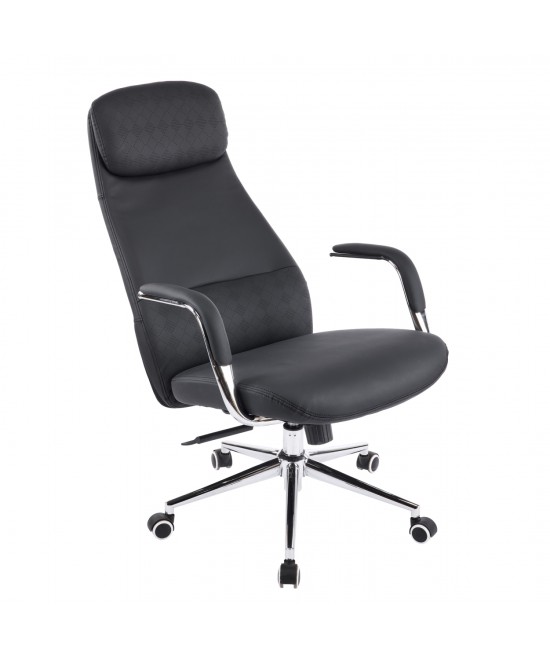 ΚΑΡΕΚΛΑ ΓΡΑΦΕΙΟΥ SONTY HM18354.01 ΜΑΥΡΟ PU ΔΕΡΜΑ--ΒΑΣΗ ΧΡΩΜΙΟΥ 64x68x125Υεκ