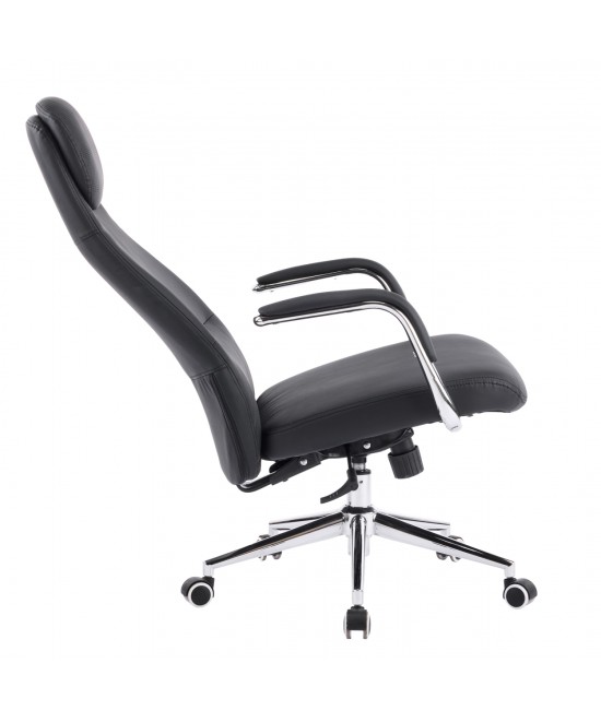 ΚΑΡΕΚΛΑ ΓΡΑΦΕΙΟΥ SONTY HM18354.01 ΜΑΥΡΟ PU ΔΕΡΜΑ--ΒΑΣΗ ΧΡΩΜΙΟΥ 64x68x125Υεκ