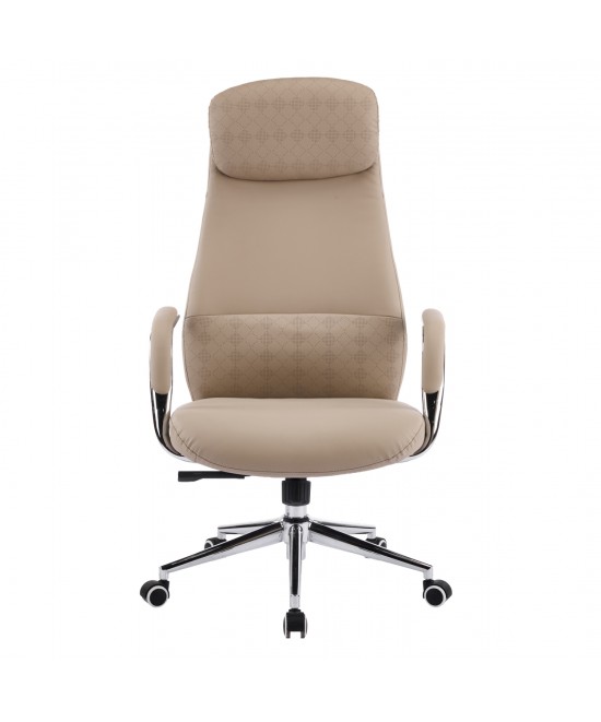 ΚΑΡΕΚΛΑ ΓΡΑΦΕΙΟΥ SONTY HM18354.02 ΜΠΕΖ PU ΔΕΡΜΑ--ΒΑΣΗ ΧΡΩΜΙΟΥ 64x68x125Υεκ