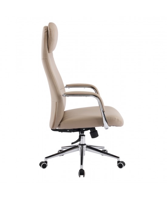 ΚΑΡΕΚΛΑ ΓΡΑΦΕΙΟΥ SONTY HM18354.02 ΜΠΕΖ PU ΔΕΡΜΑ--ΒΑΣΗ ΧΡΩΜΙΟΥ 64x68x125Υεκ