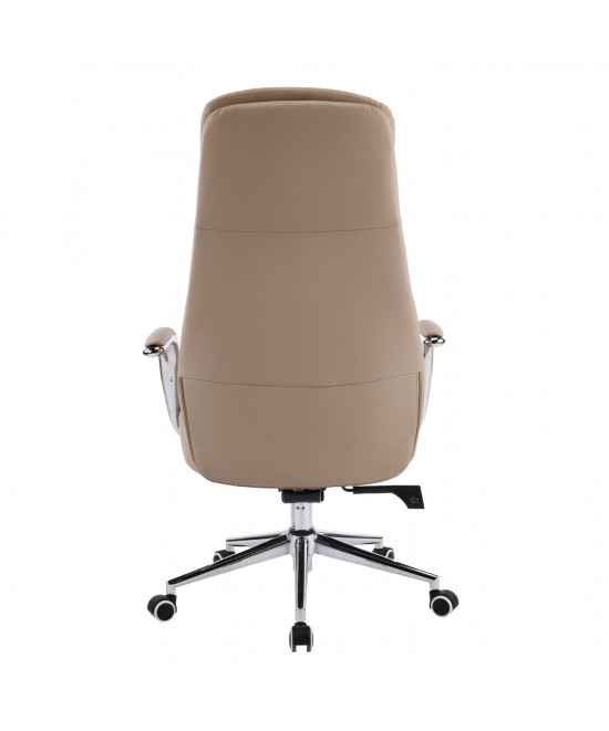 ΚΑΡΕΚΛΑ ΓΡΑΦΕΙΟΥ SONTY HM18354.02 ΜΠΕΖ PU ΔΕΡΜΑ--ΒΑΣΗ ΧΡΩΜΙΟΥ 64x68x125Υεκ