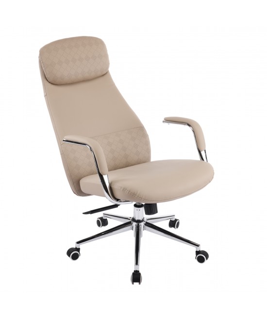 ΚΑΡΕΚΛΑ ΓΡΑΦΕΙΟΥ SONTY HM18354.02 ΜΠΕΖ PU ΔΕΡΜΑ--ΒΑΣΗ ΧΡΩΜΙΟΥ 64x68x125Υεκ