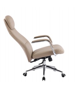 ΚΑΡΕΚΛΑ ΓΡΑΦΕΙΟΥ SONTY HM18354.02 ΜΠΕΖ PU ΔΕΡΜΑ--ΒΑΣΗ ΧΡΩΜΙΟΥ 64x68x125Υεκ