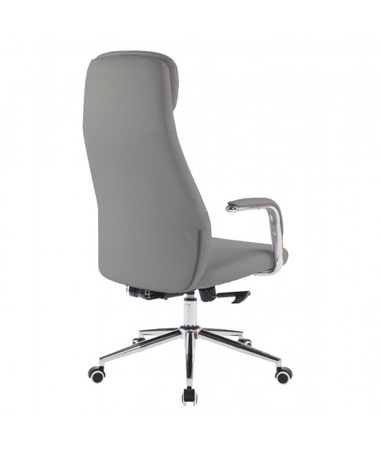 ΚΑΡΕΚΛΑ ΓΡΑΦΕΙΟΥ SONTY HM18354.10 ΑΝΟΙΧΤΟ ΓΚΡΙ PU ΔΕΡΜΑ--ΒΑΣΗ ΧΡΩΜΙΟΥ 64x68x125Υεκ