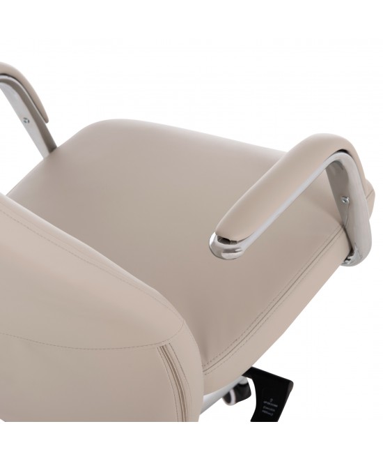 ΚΑΡΕΚΛΑ ΓΡΑΦΕΙΟΥ SONTY HM18354.10 ΑΝΟΙΧΤΟ ΓΚΡΙ PU ΔΕΡΜΑ--ΒΑΣΗ ΧΡΩΜΙΟΥ 64x68x125Υεκ