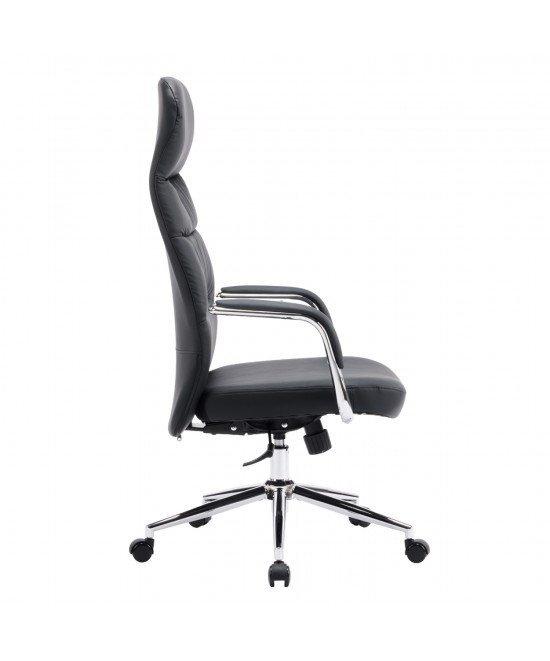 ΚΑΡΕΚΛΑ ΓΡΑΦΕΙΟΥ TEETER HM18355.01 ΜΑΥΡΟ PU ΔΕΡΜΑ--ΒΑΣΗ ΧΡΩΜΙΟΥ 67x66x121Υεκ