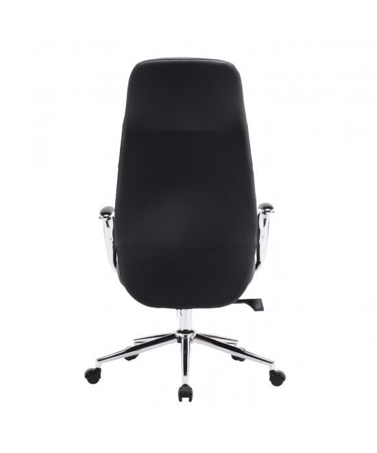 ΚΑΡΕΚΛΑ ΓΡΑΦΕΙΟΥ TEETER HM18355.01 ΜΑΥΡΟ PU ΔΕΡΜΑ--ΒΑΣΗ ΧΡΩΜΙΟΥ 67x66x121Υεκ