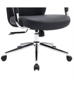 ΚΑΡΕΚΛΑ ΓΡΑΦΕΙΟΥ TEETER HM18355.01 ΜΑΥΡΟ PU ΔΕΡΜΑ--ΒΑΣΗ ΧΡΩΜΙΟΥ 67x66x121Υεκ