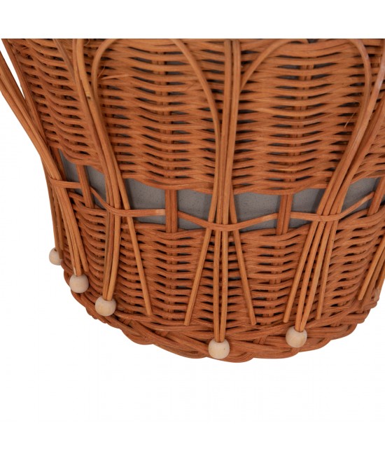 ΤΡΑΠΕΖΙ ΒΟΗΘΗΤΙΚΟ PERRAL HM18164.03S FIBER CEMENT ΓΚΡΙ-ΦΥΣΙΚΟ RATTAN--Φ42x36Υεκ