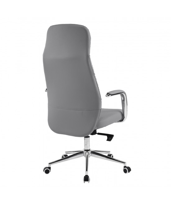 ΚΑΡΕΚΛΑ ΓΡΑΦΕΙΟΥ TEETER HM18355.10 ΓΚΡΙ PU ΔΕΡΜΑ--ΒΑΣΗ ΧΡΩΜΙΟΥ 67x66x121Υεκ