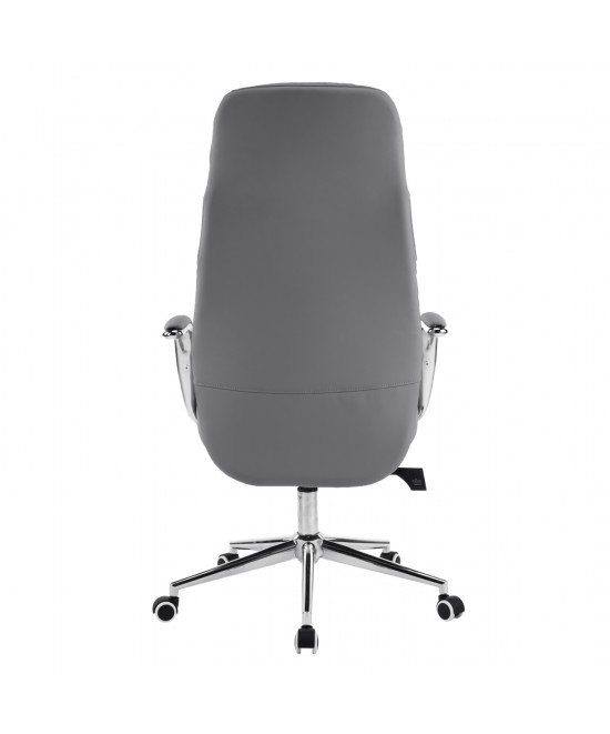 ΚΑΡΕΚΛΑ ΓΡΑΦΕΙΟΥ TEETER HM18355.10 ΓΚΡΙ PU ΔΕΡΜΑ--ΒΑΣΗ ΧΡΩΜΙΟΥ 67x66x121Υεκ