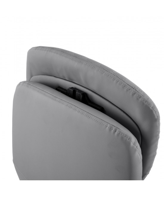 ΚΑΡΕΚΛΑ ΓΡΑΦΕΙΟΥ TEETER HM18355.10 ΓΚΡΙ PU ΔΕΡΜΑ--ΒΑΣΗ ΧΡΩΜΙΟΥ 67x66x121Υεκ