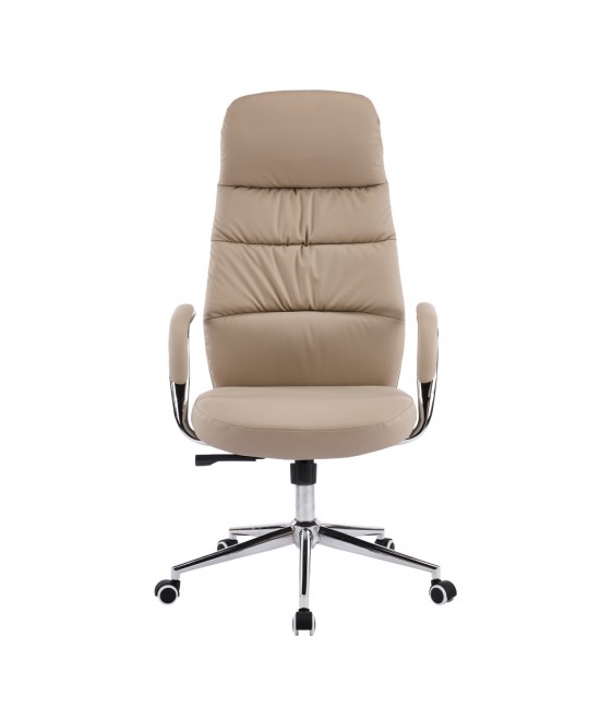 ΚΑΡΕΚΛΑ ΓΡΑΦΕΙΟΥ TEETER HM18355.02 ΜΠΕΖ PU ΔΕΡΜΑ--ΒΑΣΗ ΧΡΩΜΙΟΥ 67x66x121Υεκ