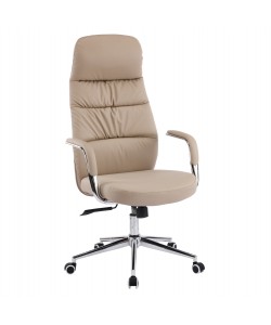 ΚΑΡΕΚΛΑ ΓΡΑΦΕΙΟΥ TEETER HM18355.02 ΜΠΕΖ PU ΔΕΡΜΑ--ΒΑΣΗ ΧΡΩΜΙΟΥ 67x66x121Υεκ