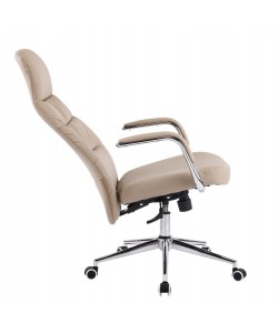 ΚΑΡΕΚΛΑ ΓΡΑΦΕΙΟΥ TEETER HM18355.02 ΜΠΕΖ PU ΔΕΡΜΑ--ΒΑΣΗ ΧΡΩΜΙΟΥ 67x66x121Υεκ