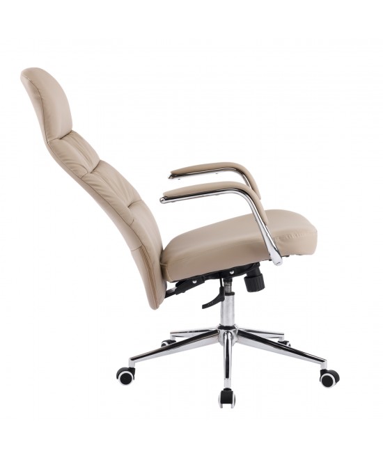 ΚΑΡΕΚΛΑ ΓΡΑΦΕΙΟΥ TEETER HM18355.02 ΜΠΕΖ PU ΔΕΡΜΑ--ΒΑΣΗ ΧΡΩΜΙΟΥ 67x66x121Υεκ