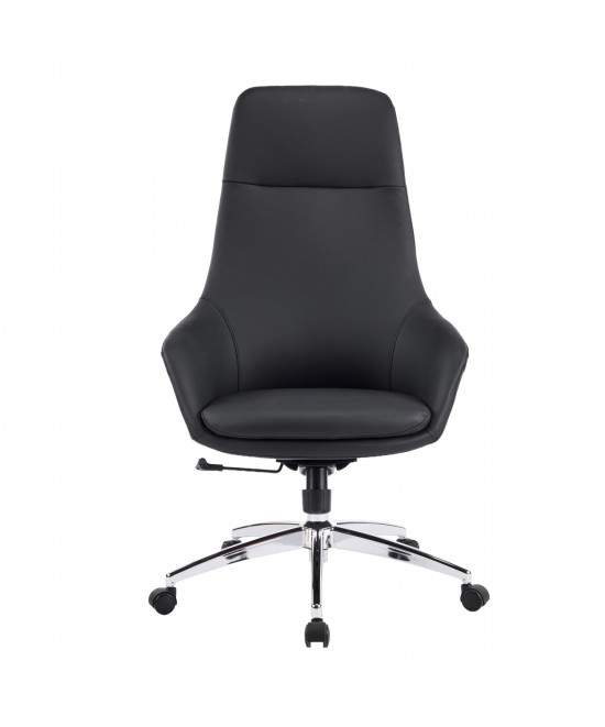 ΚΑΡΕΚΛΑ ΓΡΑΦΕΙΟΥ BEKKER HM18359.01 ΜΑΥΡΟ PU ΔΕΡΜΑ--ΒΑΣΗ ΧΡΩΜΙΟΥ 67x67x126Υεκ