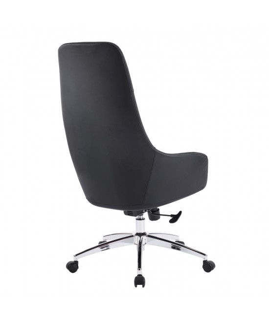 ΚΑΡΕΚΛΑ ΓΡΑΦΕΙΟΥ BEKKER HM18359.01 ΜΑΥΡΟ PU ΔΕΡΜΑ--ΒΑΣΗ ΧΡΩΜΙΟΥ 67x67x126Υεκ