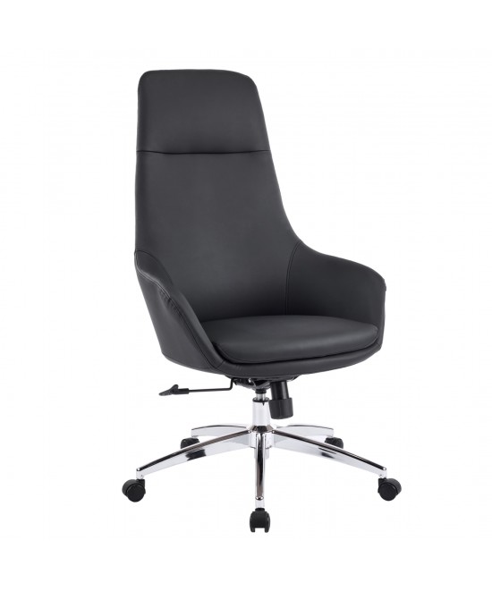 ΚΑΡΕΚΛΑ ΓΡΑΦΕΙΟΥ BEKKER HM18359.01 ΜΑΥΡΟ PU ΔΕΡΜΑ--ΒΑΣΗ ΧΡΩΜΙΟΥ 67x67x126Υεκ