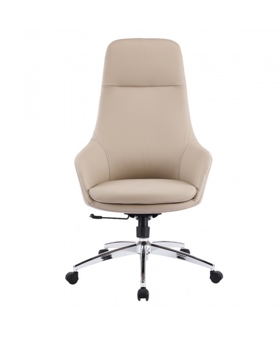 ΚΑΡΕΚΛΑ ΓΡΑΦΕΙΟΥ BEKKER HM18359.02 ΜΠΕΖ PU ΔΕΡΜΑ--ΒΑΣΗ ΧΡΩΜΙΟΥ 67x67x126Υεκ