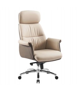 ΚΑΡΕΚΛΑ ΓΡΑΦΕΙΟΥ TOMLIN HM18358.02 ΜΠΕΖ-ΚΑΦΕ PU ΔΕΡΜΑ--ΒΑΣΗ ΧΡΩΜΙΟΥ 72x74x128Υεκ