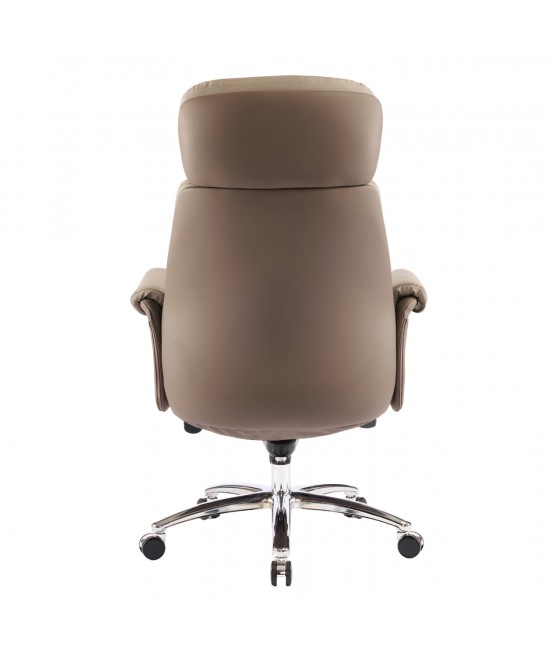 ΚΑΡΕΚΛΑ ΓΡΑΦΕΙΟΥ TOMLIN HM18358.02 ΜΠΕΖ-ΚΑΦΕ PU ΔΕΡΜΑ--ΒΑΣΗ ΧΡΩΜΙΟΥ 72x74x128Υεκ