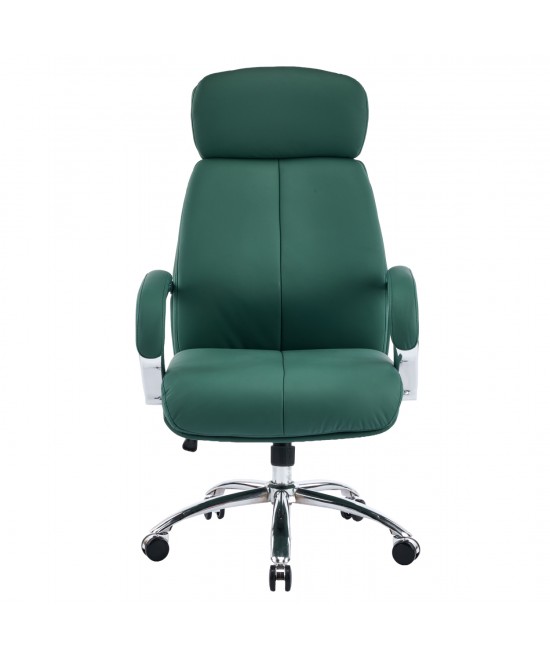 ΚΑΡΕΚΛΑ ΓΡΑΦΕΙΟΥ TOREN HM18357.07 ΠΡΑΣΙΝΟ PU ΔΕΡΜΑ--ΒΑΣΗ ΧΡΩΜΙΟΥ 66x74x128Υεκ