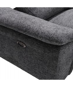 ΚΑΝΑΠΕΣ ΔΕΞΙΑ ΓΩΝΙΑ-ΑΝΑΚΛΙΣΗ & ΑΠΟΘ.ΧΩΡΟΣ-RESTRO HM3339.01R ΓΚΡΙ ΥΦΑΣΜΑ 290x220x80Υεκ